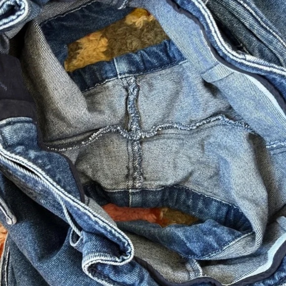 Sezane Blue High-Waisted Denim Shorts - Picture 3 of 6